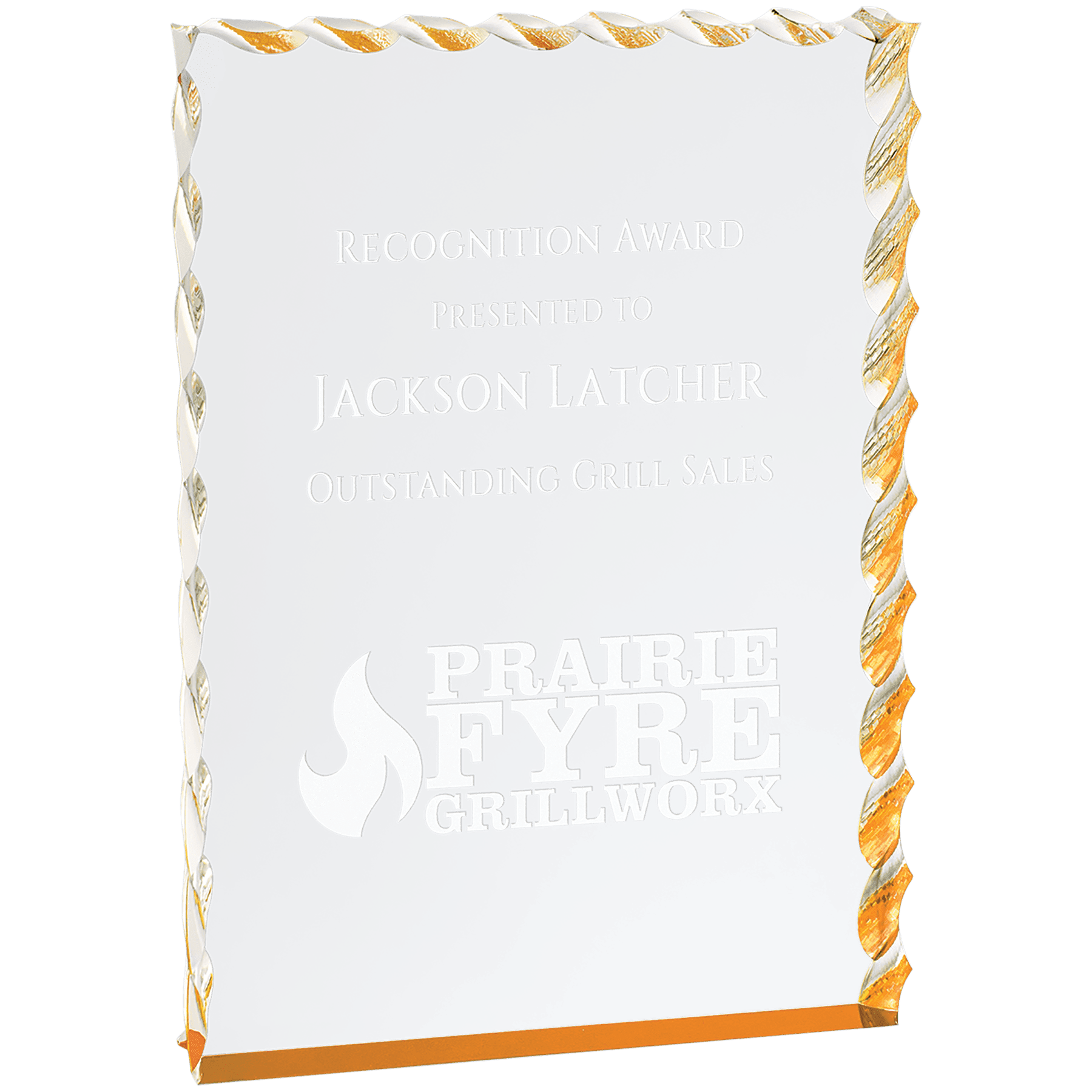 Gold Wave Edge Acrylic