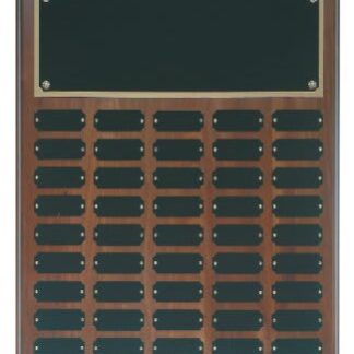 Genuine Walnut Step Edge Perpetual Plaque with 45 Plates